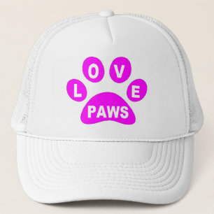 Hat-Liebe Paws Pink Truckerkappe