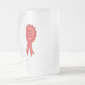 Hat mich nicht bemüht, albernes rotes Ordensband z Mattglas Bierglas (Vorderseite Links)