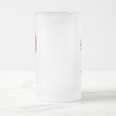 Hat mich nicht bemüht, albernes rotes Ordensband z Mattglas Bierglas (Mittel)