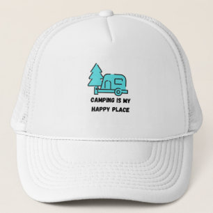 Hat mit Camping ist mein glücklicher Ort Truckerkappe