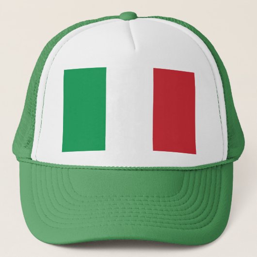 Hat mit der Flagge Italiens Truckerkappe (Vorderseite)