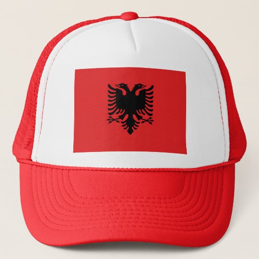 Hat mit Flagge Albaniens Truckerkappe (Vorderseite)