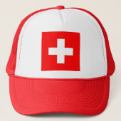 Hat mit Flagge der Schweiz Truckerkappe (Vorderseite)