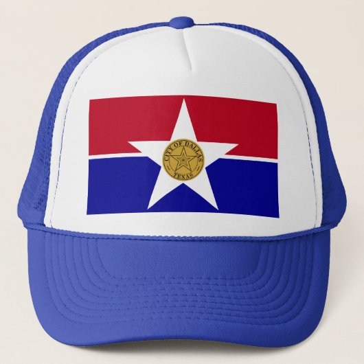 Hat mit Flagge von Dallas, Texas, USA Truckerkappe (Vorderseite)