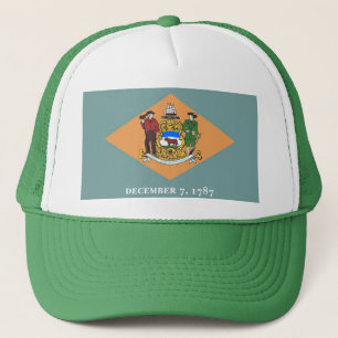 Hat mit Flagge von Delaware Staat - USA Truckerkappe
