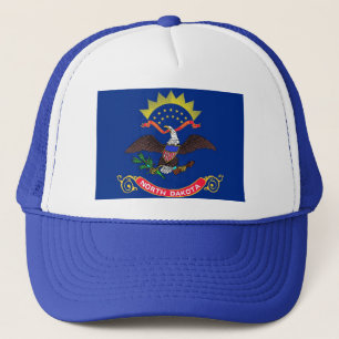 Hat mit Flagge von North Dakota Staat - USA Truckerkappe