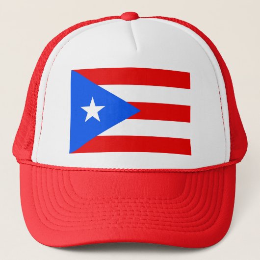 Hat mit Flagge von Puerto Rico - USA Truckerkappe (Vorderseite)