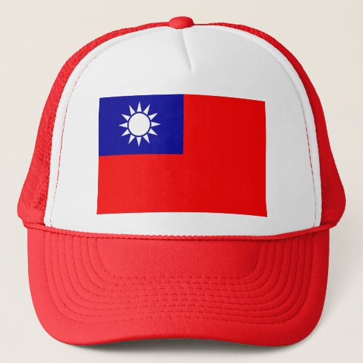 Hat mit Flagge von Taiwan Truckerkappe (Vorderseite)