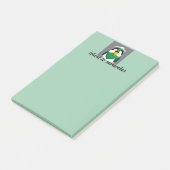 Hat mit komischem mexikanischen Vogel Post-it Klebezettel (angewinkelt)