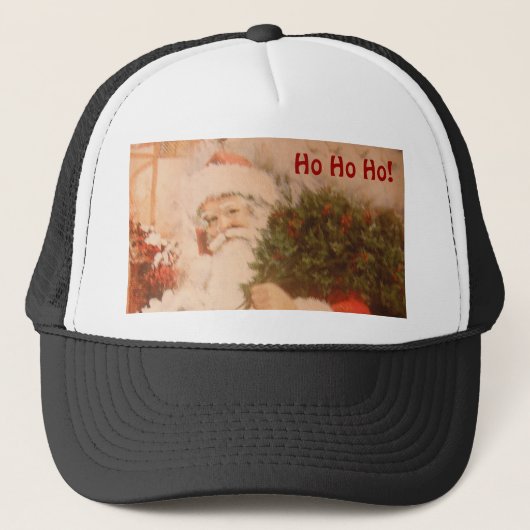 Hat mit Santa Ho Ho Truckerkappe (Vorderseite)