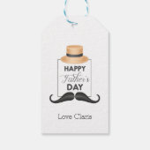 Hat Mustache Father's Day-Geschenktag Geschenkanhänger (Rückseite)