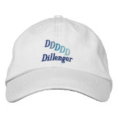 Hat - Name und gestaffelte Monogramm Bestickte Kappe (Vorderseite)