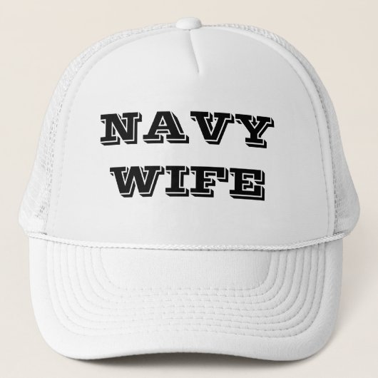 Hat Navy Ehefrau Truckerkappe (Vorderseite)