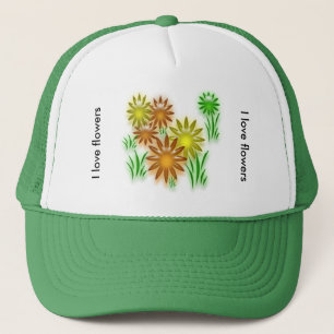 Hat - Neon Blume Truckerkappe