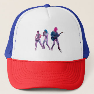 Hat Neon Synth Rock Band Retro Concert Trucker Hat Truckerkappe