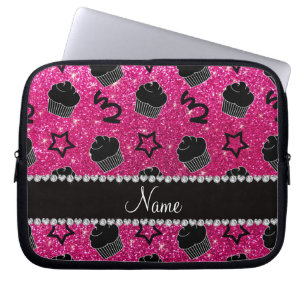 Hat NeonGlitter des heißen Rosas des individuellen Laptopschutzhülle