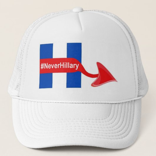 Hat Never Hillary Truckerkappe (Vorderseite)