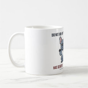 Hat nicht um Ihre Meinung gebeten, Blue Frenchie D Kaffeetasse