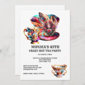 Hat Party Festival masquerade fether Damen Einladung (Vorne/Hinten)