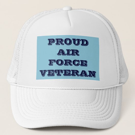 Hat Proud Air Force Veteran Truckerkappe (Vorderseite)