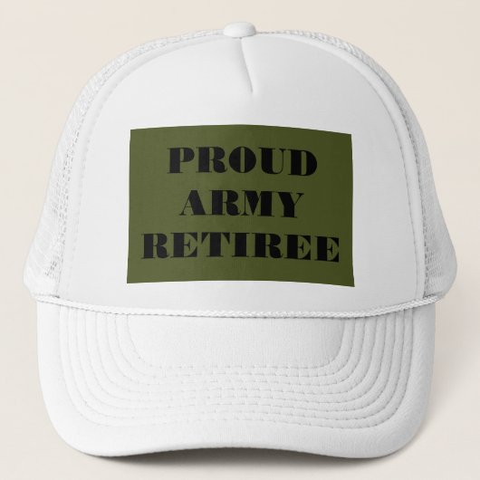 Hat Proud Army Retiree Truckerkappe (Vorderseite)