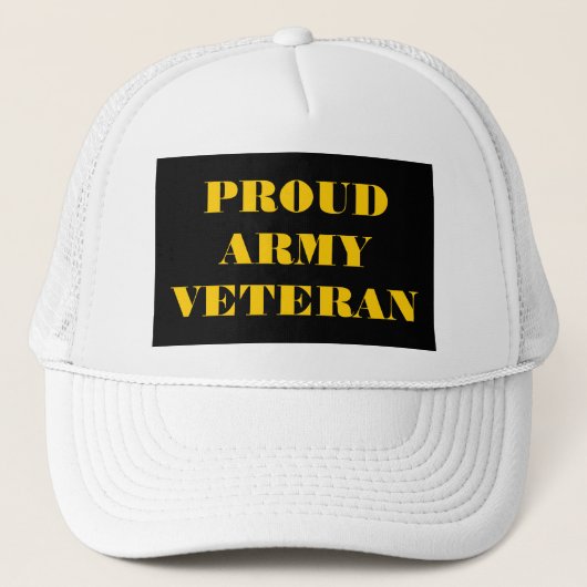 Hat Proud Army Veteran Truckerkappe (Vorderseite)