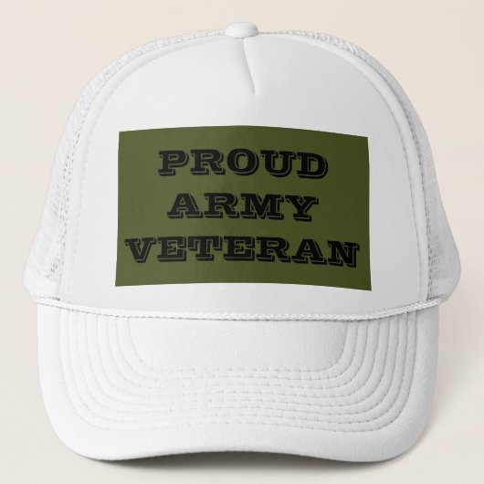 Hat Proud Army Veteran Truckerkappe (Vorderseite)