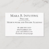 *~* hat psychisches lila MediumWatercolor in der Visitenkarte (Rückseite)
