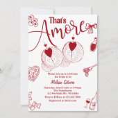hat’s Amore Bridal Shower Invitation, Italian Them Einladung (Vorderseite)