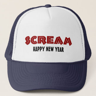 Hat Scream Happy New Year Truckerkappe