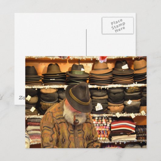 Hat Seller Postkarte (Vorne/Hinten)