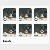 Hat Shop 1990 Quadratischer Aufkleber (Blatt)