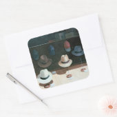 Hat Shop 1990 Quadratischer Aufkleber (Umschlag)