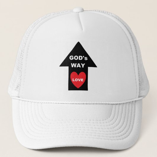 Hat Silver Gods Way Liebe Arrow Heart Truckerkappe (Vorderseite)