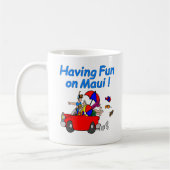Hat Spaß auf Maui! Kaffeetasse (Links)