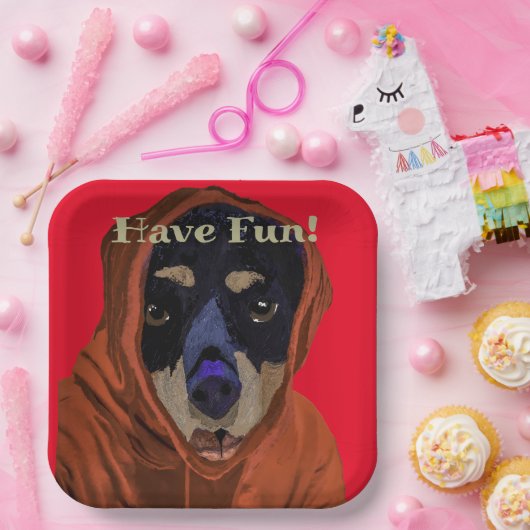 Hat Spaß Rottweiler Pappteller (Party)
