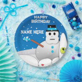 Hat Spaß Snowman Pappteller (Party)
