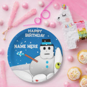 Hat Spaß Snowman Pappteller (Party)
