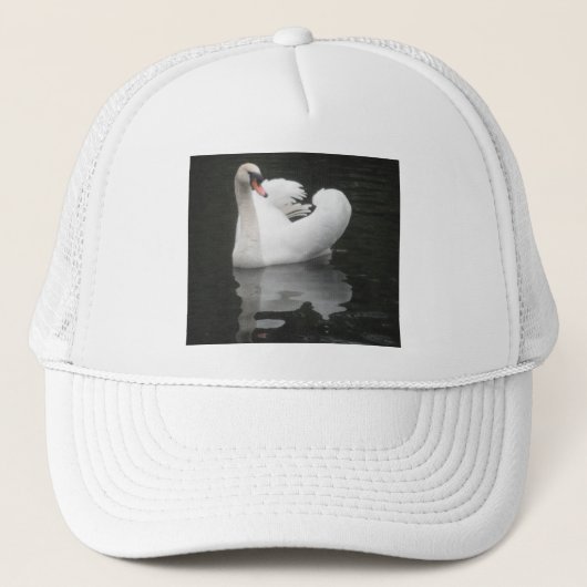 Hat Swan Schwimmen Truckerkappe (Vorderseite)