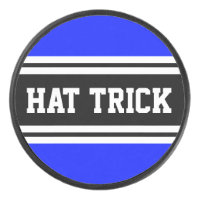 HAT TRICK Bright Blue Schwarz-weiß Racing Streifen