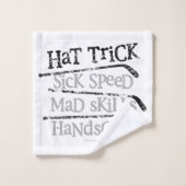 Hat Trick (Hockey) Badetuch-Set Badhandtuch Set (Waschlappen)