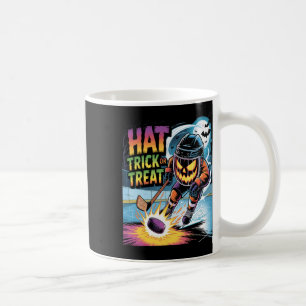 Hat Trick oder Streich Funny Eishockey Halloween K Kaffeetasse