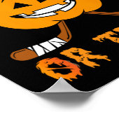 Hat Trick oder Treat Fun Eishockey Halloween Costu Poster (Ecke)