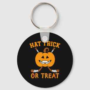 Hat Trick oder Treat Fun Eishockey Halloween Costu Schlüsselanhänger