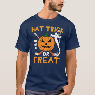 Hat Trick oder Treat Hockey Halloween T-Shirt