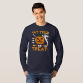 Hat Trick oder Treat Hockey Halloween T-Shirt (Vorne ganz)