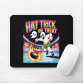 Hat Trick oder Treat Lustiger Eishockey-Geist Hall Mousepad (Mit Mouse)
