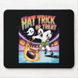 Hat Trick oder Treat Lustiger Eishockey-Geist Hall Mousepad