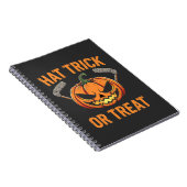 Hat Trick oder Treat Spooky Halloween Eishockey Notizblock (Rechte Seite)