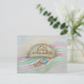 Hat und Maracas-Illustration Postkarte (Stehend Vorderseite)